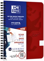 Spiraalblok Oxford Touch A5 lijn 140 pagina's 80gr rood-2