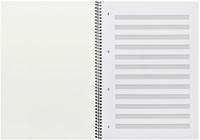 Collegeblok Oxford A4+ muziek 4-gaats 100 pagina's 80gr blauw-2