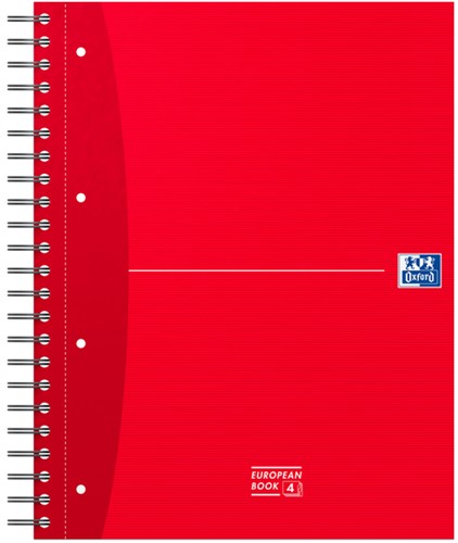 Collegeblok Oxford Office Essentials Europeanbook A4+ 4-gaats 120 pagina's assorti-1