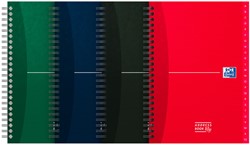 Adresboek Oxford Office Essentials A5 72vel dubbelspiraal assorti