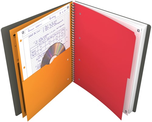 Spiraalblok Oxford International Activebook A4+ 160 pagina's ruit 5mm-3