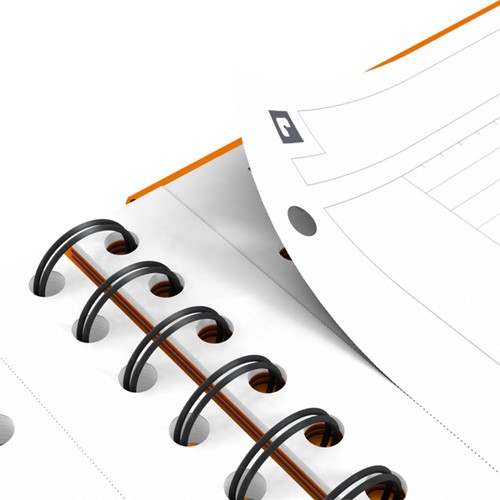 Spiraalblok Oxford International Organiserbook A4+ 160 pagina's lijn-7