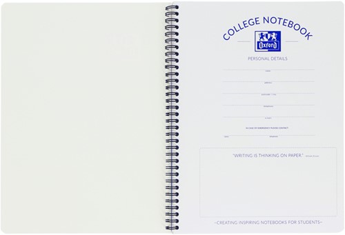 Collegeblok Oxford School A4 ruit 10x10mm 23-gaats 160 pagina's 80gr assorti-3