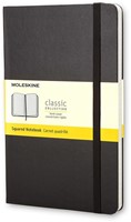 Notitieboek Moleskine large 130x210mm ruit 5x5 hard cover zwart