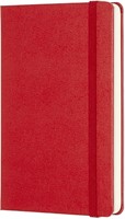 Notitieboek Moleskine pocket 90x140mm blanco hard cover rood-2