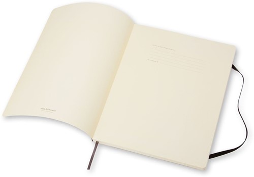 Notitieboek Moleskine XL 190x250mm blanco soft cover zwart-1