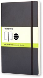 Notitieboek Moleskine large 130x210mm blanco soft cover zwart