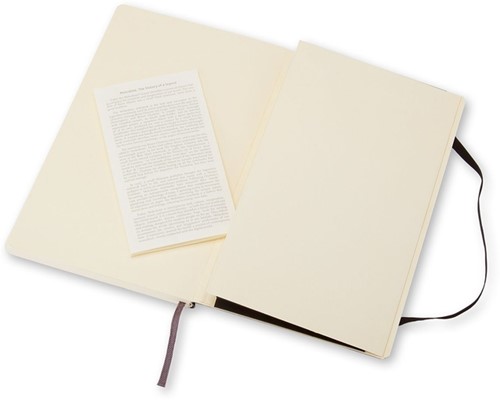 Notitieboek Moleskine large 130x210mm blanco soft cover zwart-1
