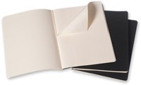Schrift Moleskine 190x250mm lijn 240 pagina's 70gr zwart set à 3 stuks-3