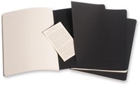 Schrift Moleskine 190x250mm lijn 240 pagina's 70gr zwart set à 3 stuks-1