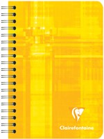 Notitieboek Clairefontaine 95x140mm 180 pagina's spiraal lijn assorti-2