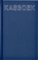 Kasboek 103x165mm 192blz 1 kolom blauw