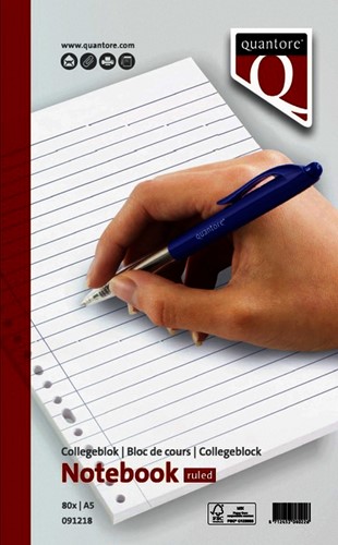 Collegeblok Quantore A5 lijn 17-gaats 80vel 70gr-3