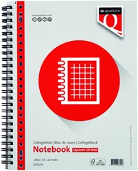 Collegeblok Quantore A4 ruit 10mm 23-gaats 100vel 70gr