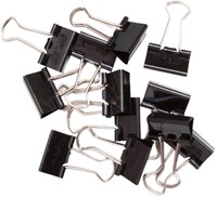 Papierklem MAUL foldback 215 19mm zwart 12 stuks-3