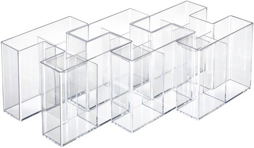 Pennenkoker Han Bravo 5-vaks transparant-1