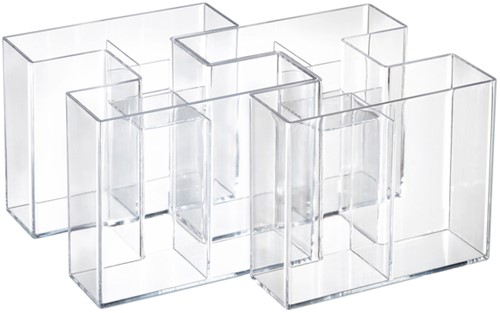 Pennenkoker Han Bravo 5-vaks transparant-2