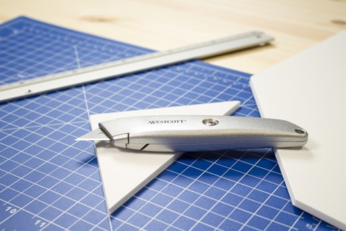 Snijmes Westcott trapezium 18mm met schuifsluiting  aluminium-1