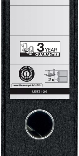 Ordner Leitz 1092 giro-bank met dubbele mechaniek 75mm karton A4 zwart-1