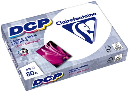 Laserpapier Clairefontaine DCP A4 80gr wit 500 vel