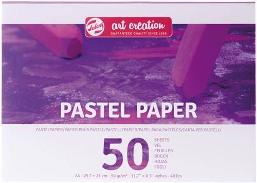 Pastelpapier Talens Art Creation 50 witte vellen 90gr 297x210mm paars