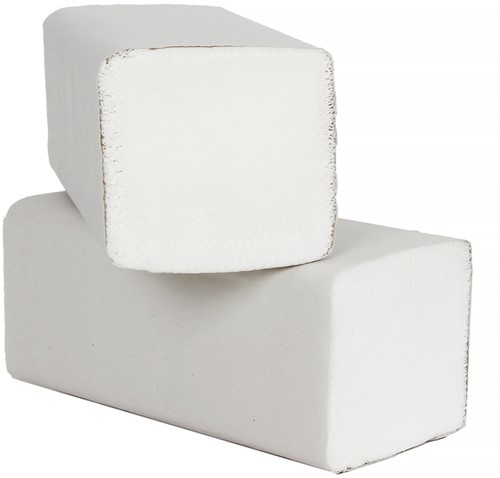 Handdoek Cleaninq H3 z-vouw 2-laags 240x210mm 20x160 vel wit-3