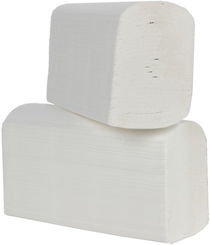 Handdoek Cleaninq I-vouw 2-laags 206x240mm 25x150st wit-3