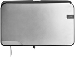 Toiletpapierdispenser Quartzline Q5 jumbo klein duo zilver 441097