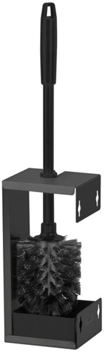 Toiletborstelset Quartzline rvs zwart 448951-2
