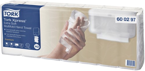 Handdoek Tork H2 Xpress Premium multifold 2-laags 212x340mm 7x100 vel wit 600297-2