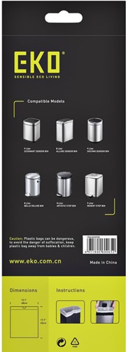 Afvalzak EKO MDPE type B met trekband 40x45cm 7-9L wit rol à 25 stuks-3