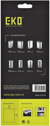 Afvalzak EKO MDPE type F met trekband 64x75cm 40-60L wit rol à 12 stuks-3