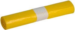 Afvalzak Powersterko HDPE T25 70x110cm 120L geel rol à 20 stuks