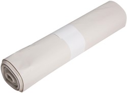 Afvalzak Powersterko HDPE T10 50x55cm 25L wit rol à 50 stuks