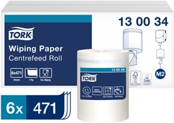 Poetspapier Tork M2 Premium 1-laags 165m wit 130034