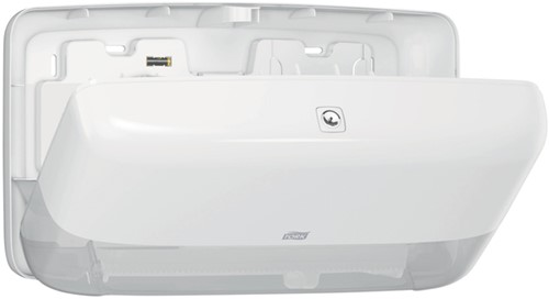 Toiletpapierdispenser Tork T2 Elevation jumbo klein duo wit 555500-1