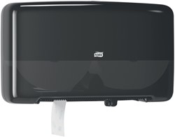 Toiletpapierdispenser Tork T2 Elevation jumbo klein duo zwart 555508