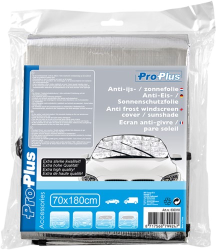 Antivriesscherm ProPlus 180x70cm zilver