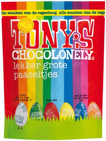 Chocolade Tony's paaseitjes pouch zak 230 gram
