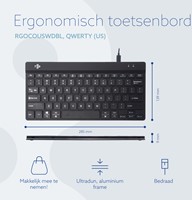 Toetsenbord R-Go Ergonomisch Compact Break QWERTY zwart-2