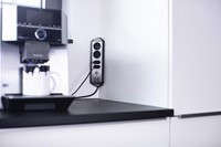 Stekkerdoos Brennenstuhl bureau Estilo 4vdig incl 2 USB 2m zwart/zi-4