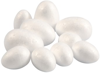 Eieren Creativ Company styropor 6 stuks 25x23mm 6 stuks 35x48mm wit-3