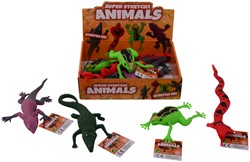 Stretch reptielen in display, 4 assorti