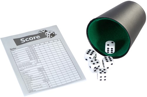 Spel dobbelset en scoreblok Clown-2