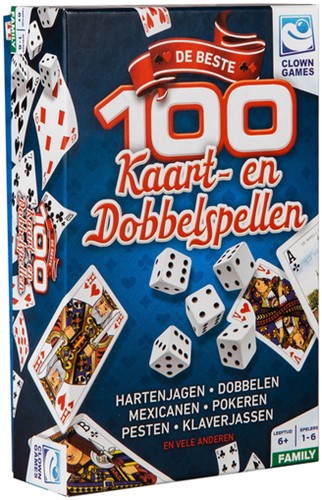 Spel speelkaarten en dobbelen Clown