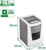 Papiervernietiger Leitz IQ Auto+ Small Office 100 P5 snippers 2x15mm-1