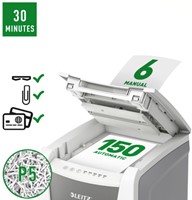 Papiervernietiger Leitz IQ Auto+ Office 150 P5 snippers 2x15mm-3