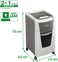 Papiervernietiger Leitz IQ Auto+ Office 300 P4 snippers 4x28mm-1
