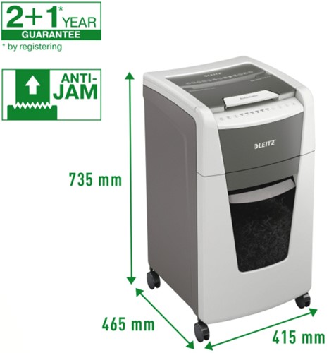 Papiervernietiger Leitz IQ Auto+ Office 300 P4 snippers 4x28mm-1