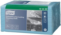 Reinigingsdoek Tork W8 Premium 1-laags 40 vel blauw 194450